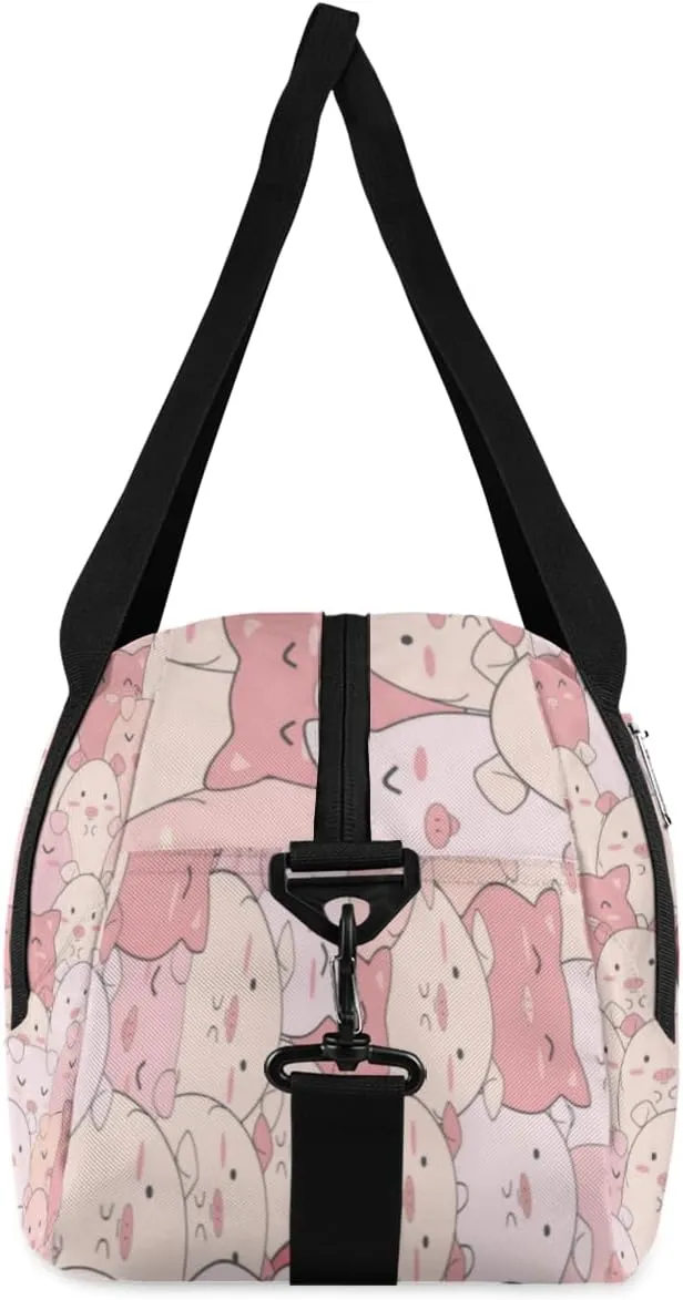 Adorable Pigs Gym Bag, Duffle Bag, Weekender Bag, Duffel Bag, Overnight Bag, Travel Duffel Bag, Dance Bag, Tote Bag, Beach Bag, Pool Bag, Gym Duffle Bag, Carry on Bag