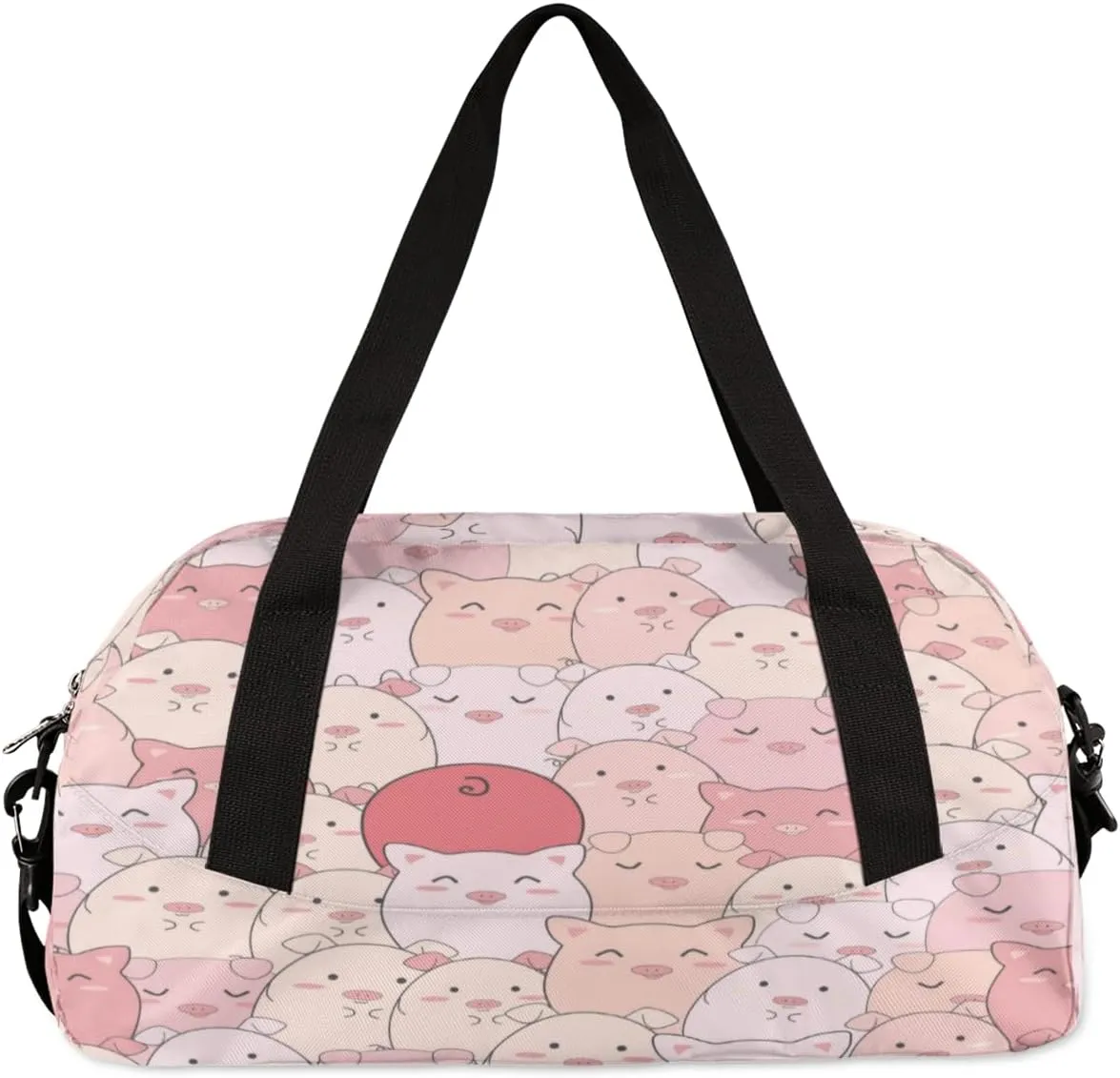 Adorable Pigs Gym Bag, Duffle Bag, Weekender Bag, Duffel Bag, Overnight Bag, Travel Duffel Bag, Dance Bag, Tote Bag, Beach Bag, Pool Bag, Gym Duffle Bag, Carry on Bag
