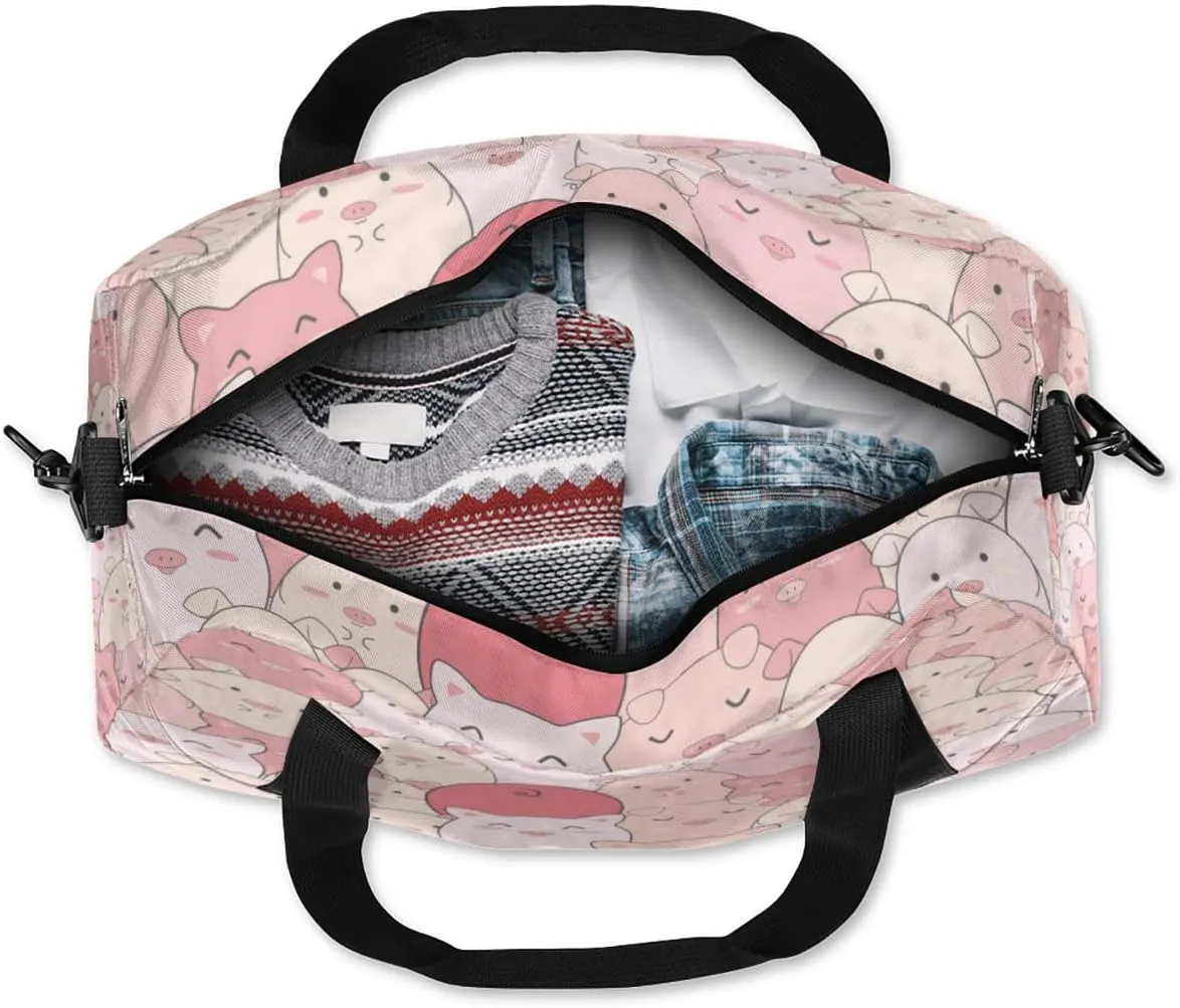 Adorable Pigs Gym Bag, Duffle Bag, Weekender Bag, Duffel Bag, Overnight Bag, Travel Duffel Bag, Dance Bag, Tote Bag, Beach Bag, Pool Bag, Gym Duffle Bag, Carry on Bag