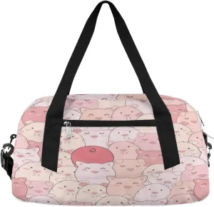 Adorable Pigs Gym Bag, Duffle Bag, Weekender Bag, Duffel Bag, Overnight Bag, Travel Duffel Bag, Dance Bag, Tote Bag, Beach Bag, Pool Bag, Gym Duffle Bag, Carry on Bag