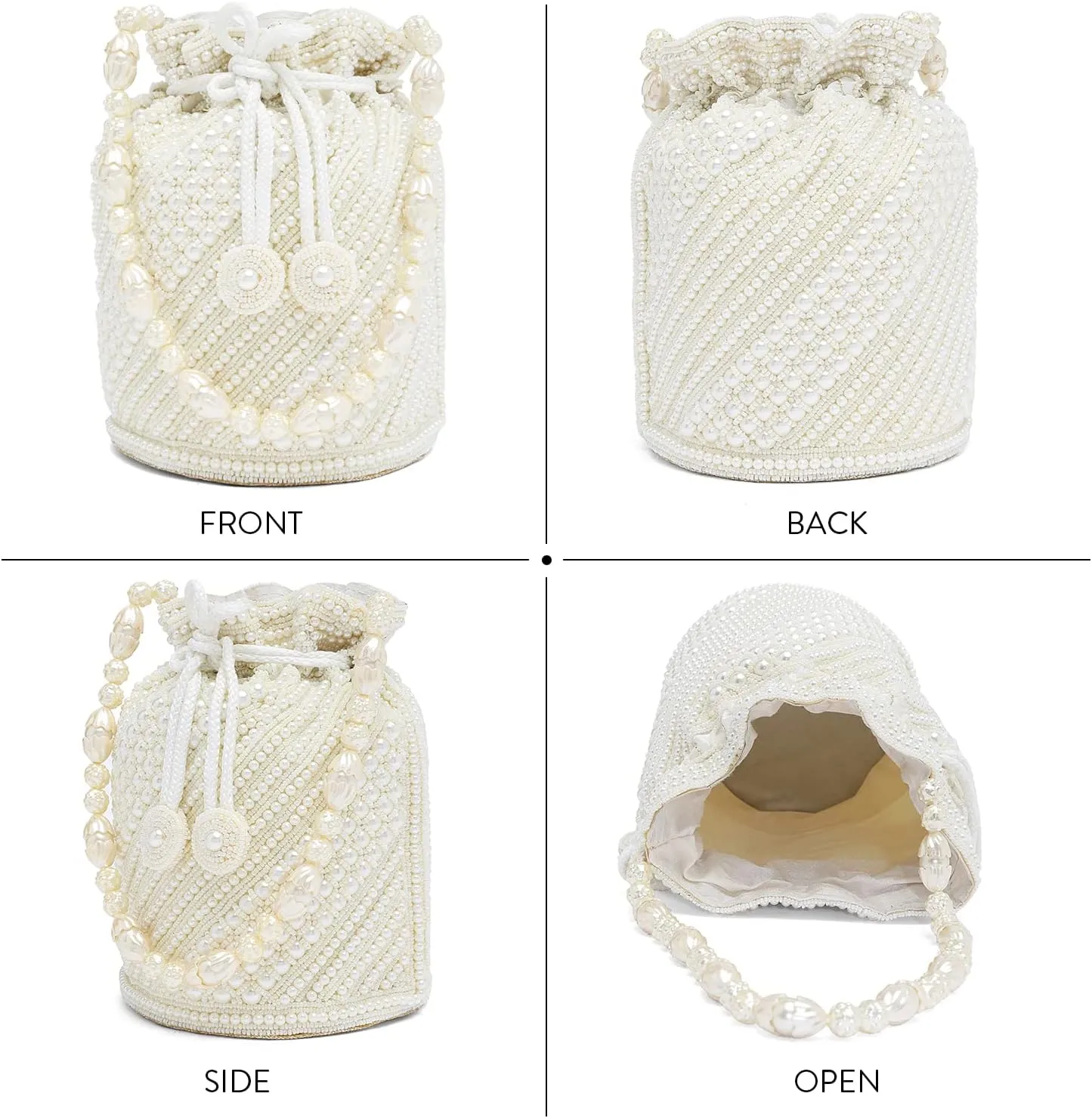 Aheli Bags Gift for Women Evening Bag Clutch Ethnic Bride Purse with Drawstring