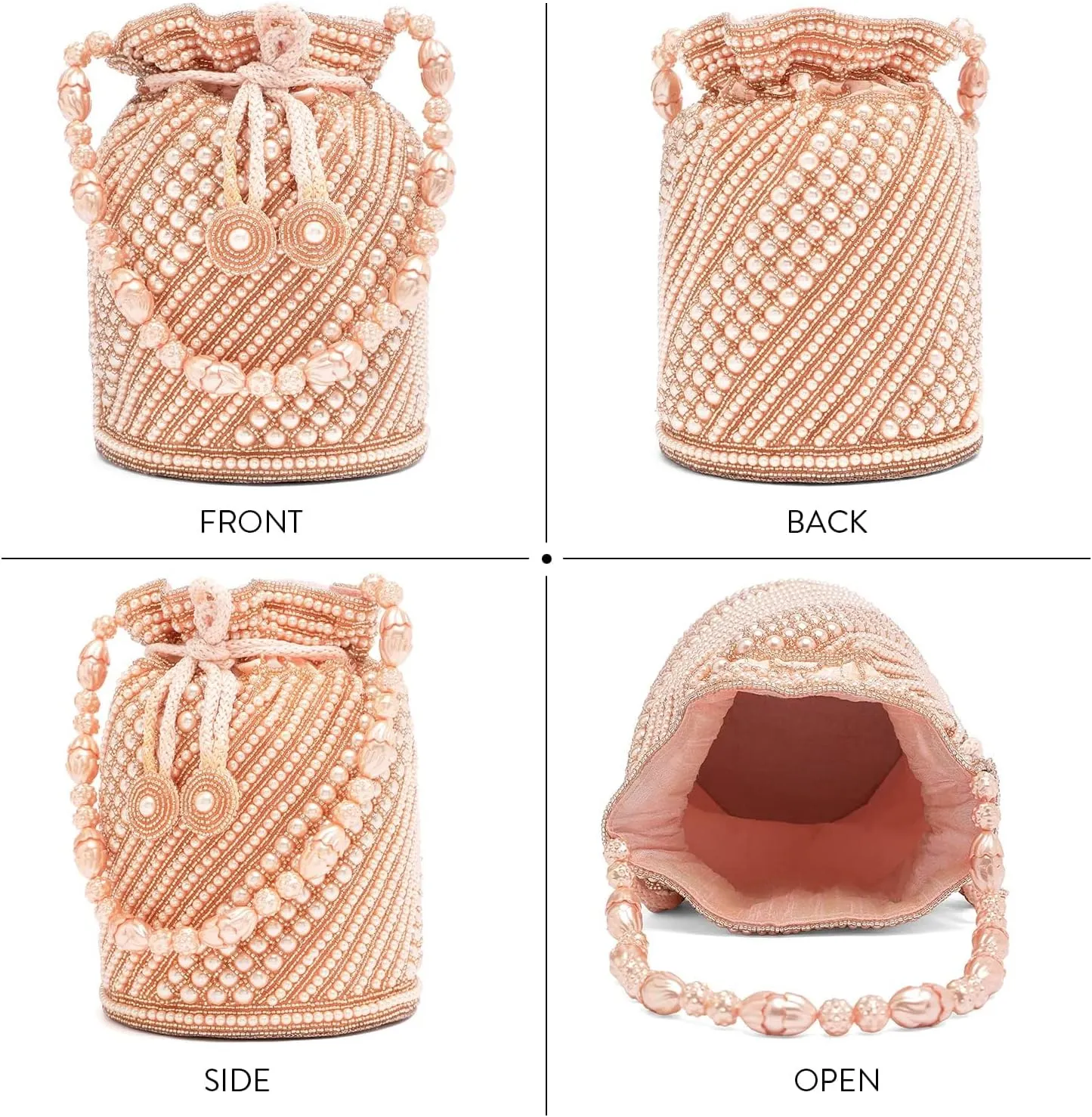 Aheli Bags Gift for Women Evening Bag Clutch Ethnic Bride Purse with Drawstring