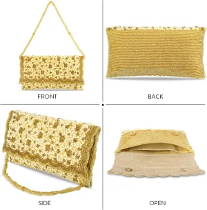 Aheli Clutch Purses Clutch Handmade Handbags for Wedding Evening Party Bridal Gift for Women