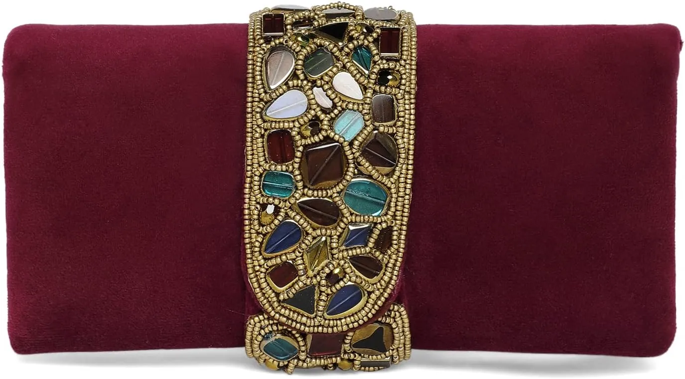 Aheli Clutch Purses Gift for Women Handmade Evening Sling Handbag Stylish Bridal Fashion Bag