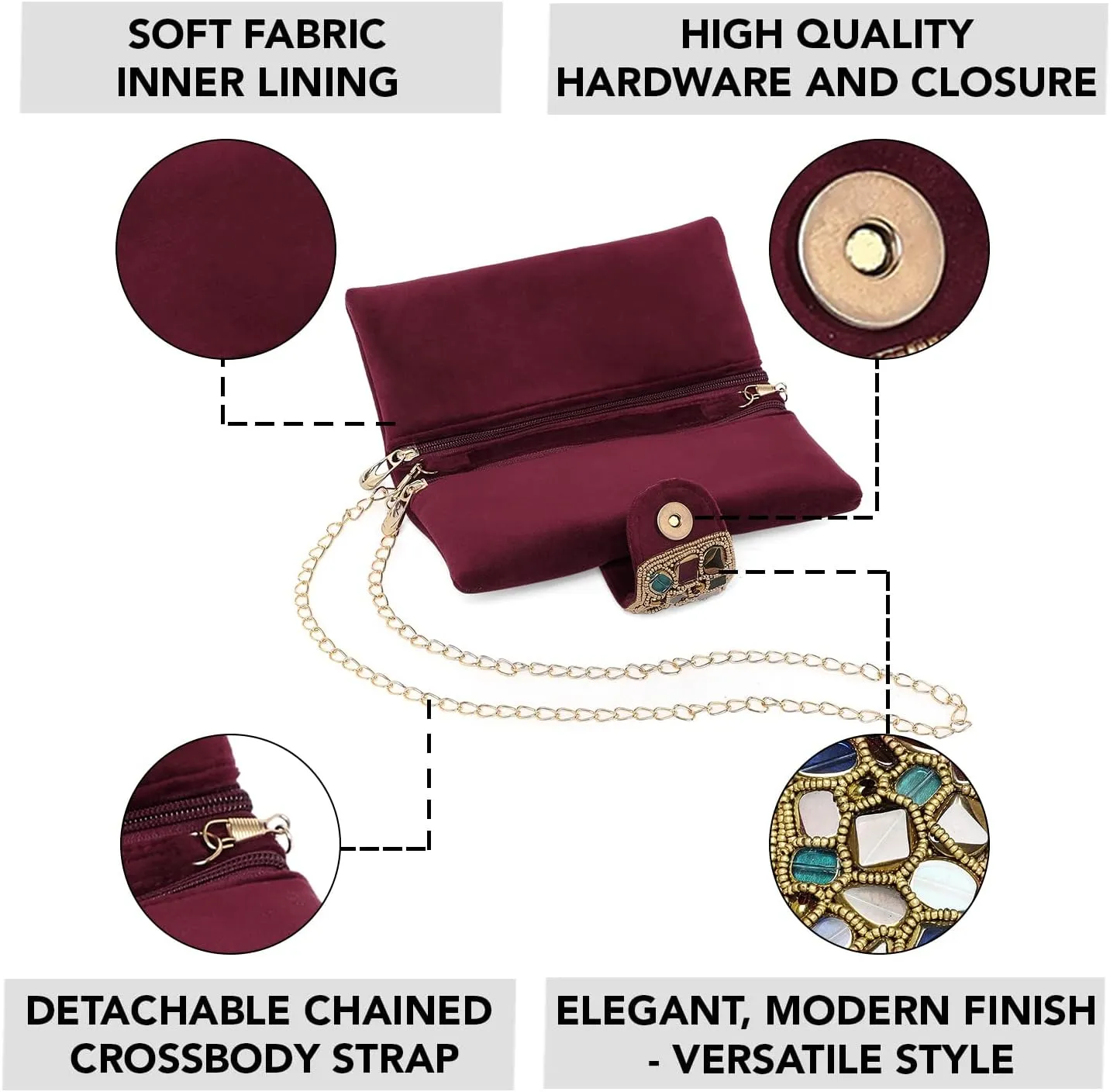 Aheli Clutch Purses Gift for Women Handmade Evening Sling Handbag Stylish Bridal Fashion Bag