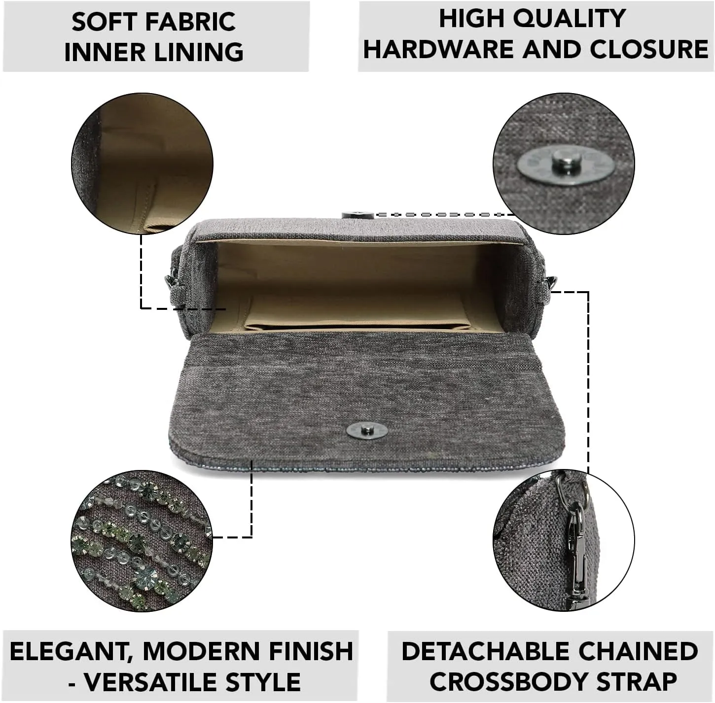 Aheli Clutch Purses Gift for Women Handmade Evening Sling Handbag Stylish Bridal Fashion Bag