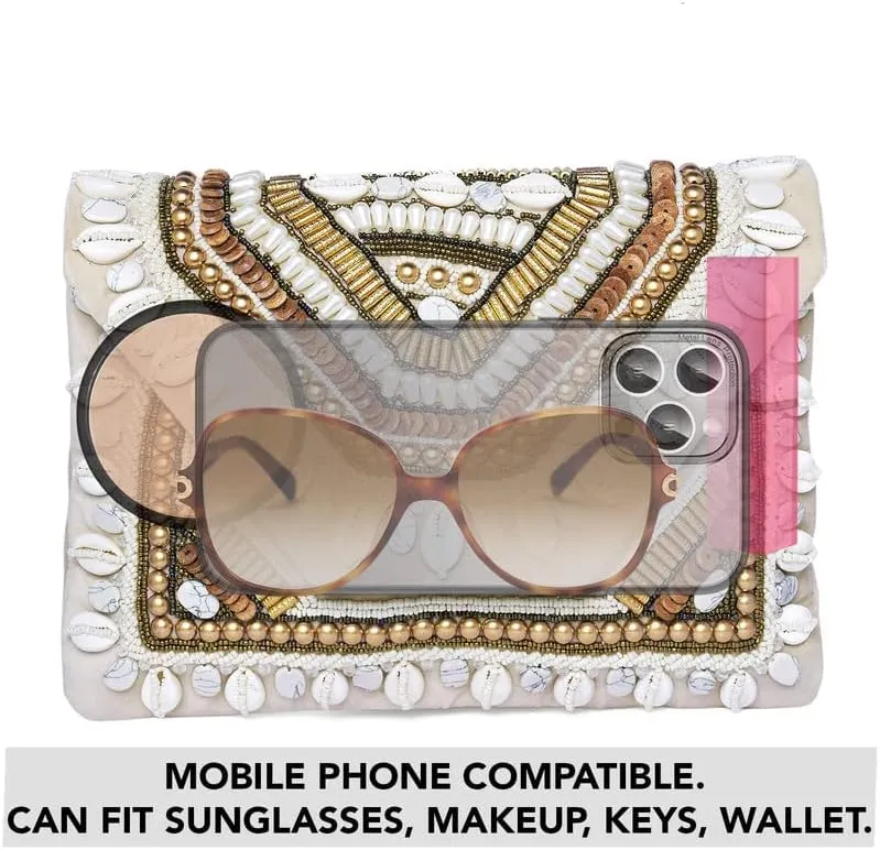 Aheli Clutch Purses Gift for Women Wedding Handmade Evening Handbags Party Bridal