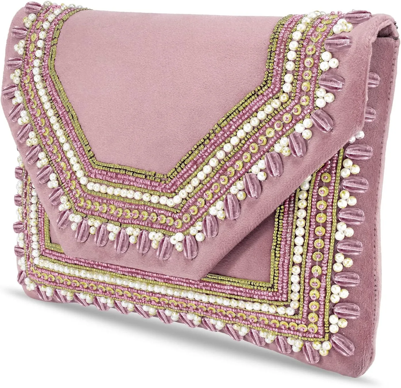 Aheli Clutch Women's Purse Bridal Bag for Casual Detachable Strap Evening Sling Bag Gift for Women