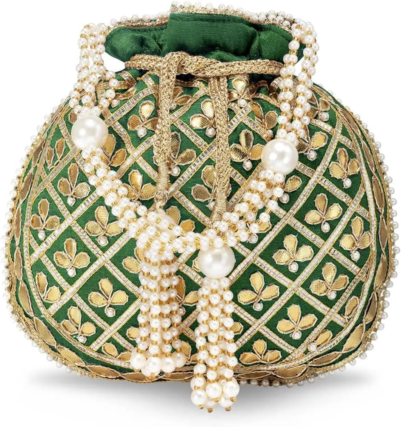 Aheli Embroidered Potli Bag Gift for Women Handmade Ethnic Purse Evening Handbags Stylish Bridal Fashion Clutch Bag