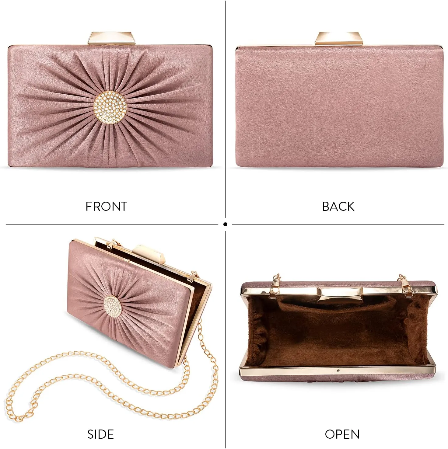 Aheli Indian Clutch Purses Gift for Women Occasion Handmade Evening Handbags Party Bridal