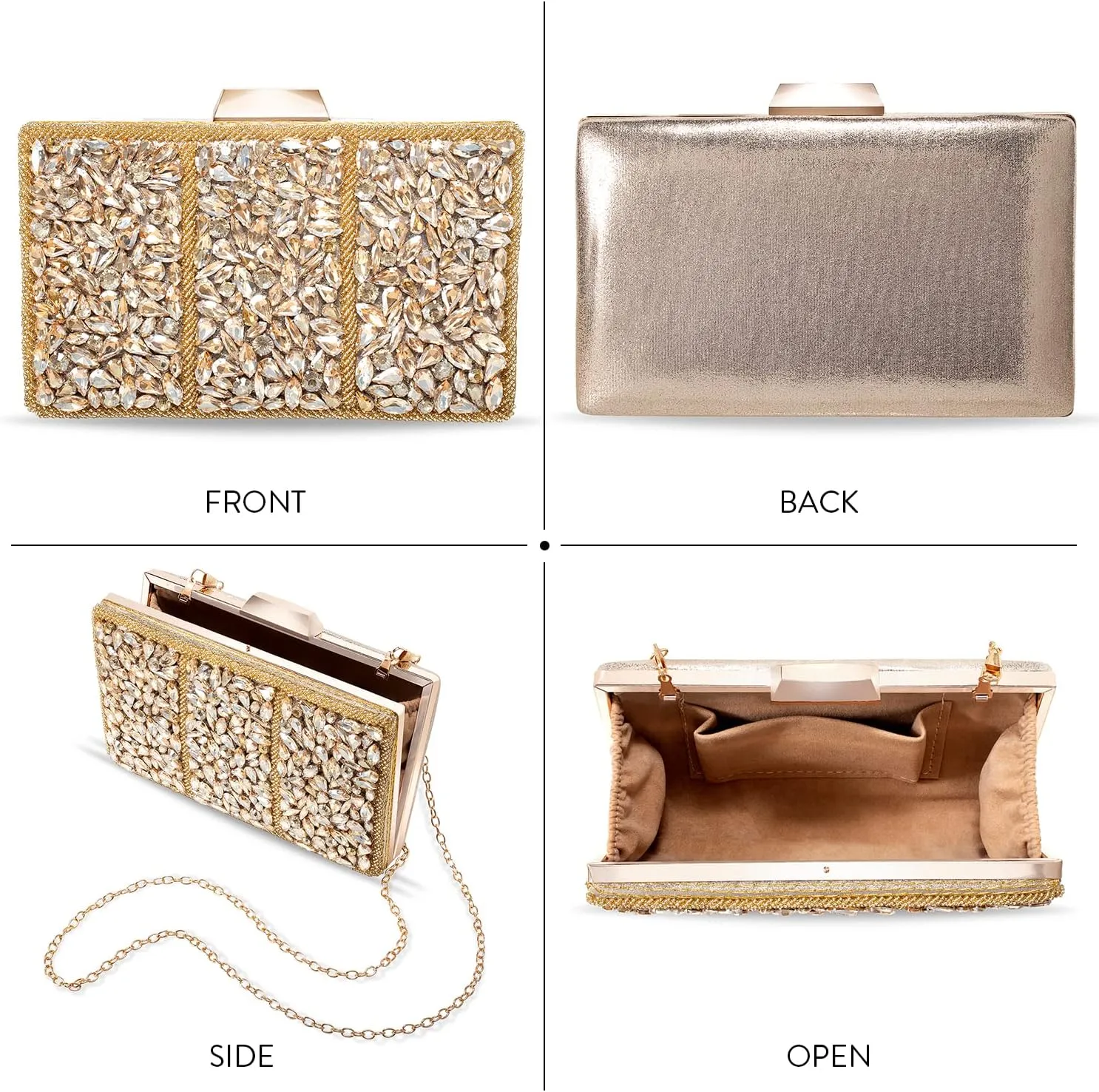 Aheli Indian Clutch Purses Gift for Women Wedding Handmade Evening Bridal Handbags Party