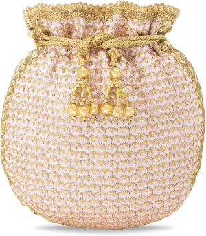 Aheli Indian Potli Bags Gift for Women Evening Bag Clutch Ethnic Bride Purse with Drawstring