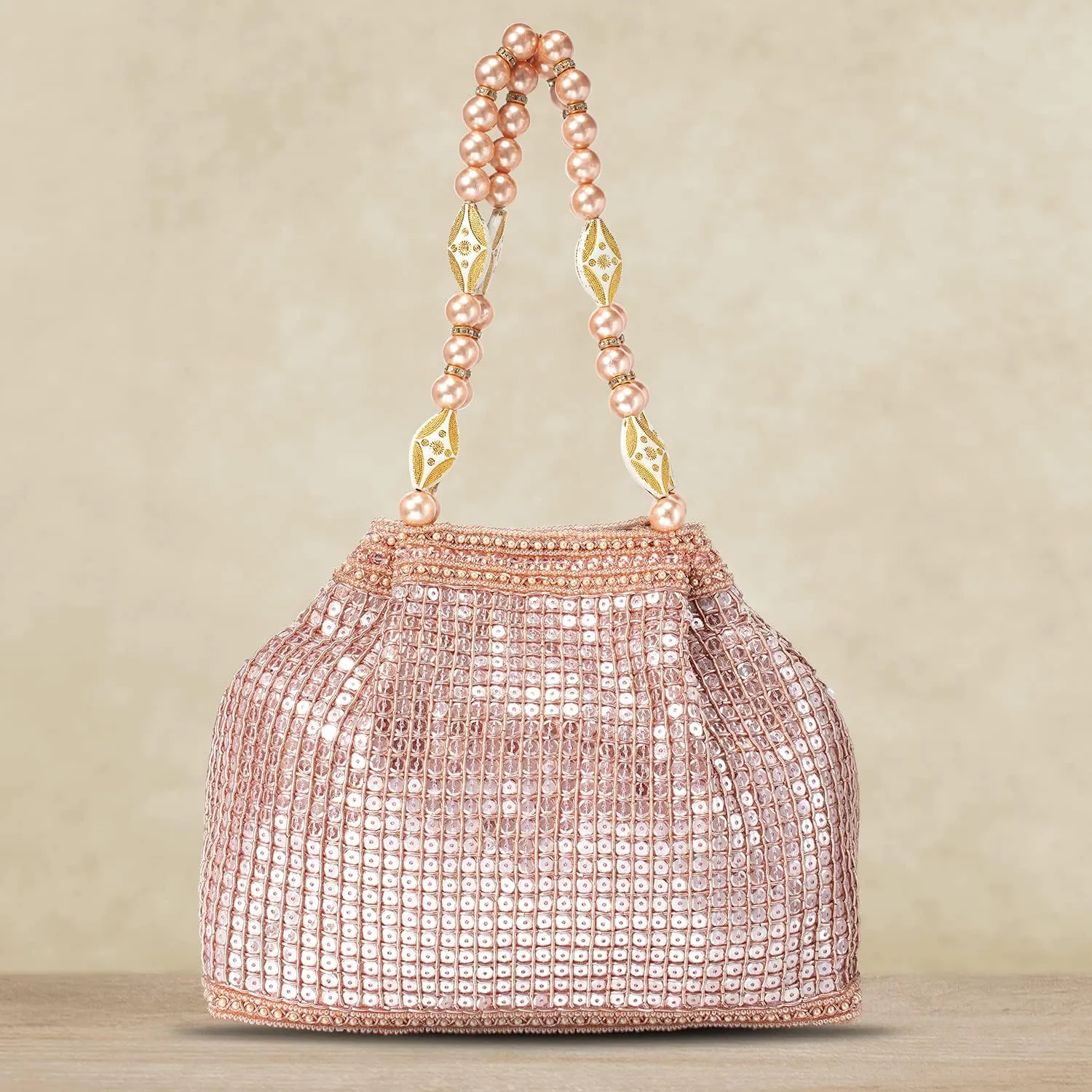 Aheli Indian Potli Bags Gift for Women Evening Bag Clutch Ethnic Bride Purse with Drawstring
