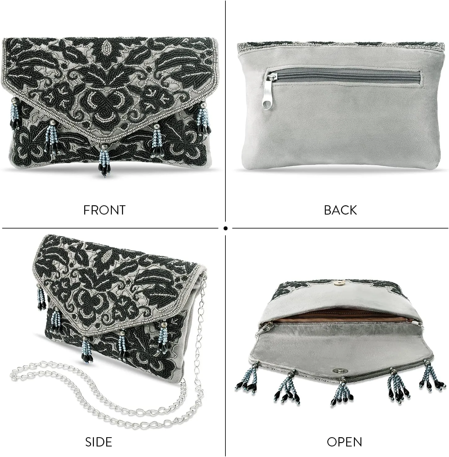 Aheli Indian Potli Bags Gift for Women Evening Bag Clutch Ethnic Bride Purse with Drawstring