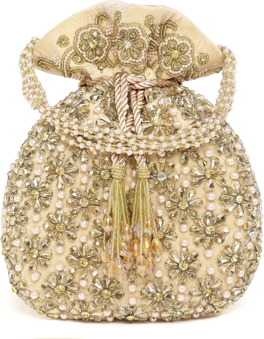 Aheli Indian Potli Bags Gift for Women Evening Bag Clutch Ethnic Bride Purse with Drawstring