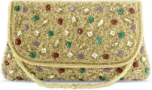 Aheli Indian Potli Bags Gift for Women Evening Bag Clutch Ethnic Bride Purse with Drawstring