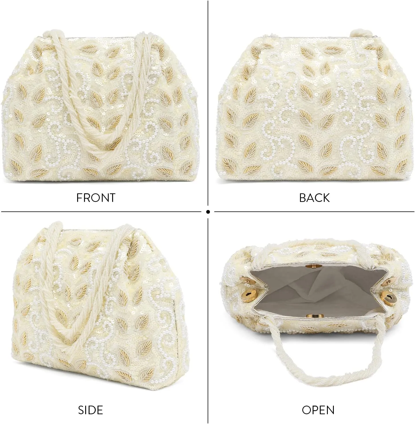 Aheli Indian Potli Bags Gift for Women Evening Bag Clutch Ethnic Bride Purse with Drawstring