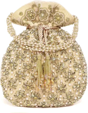 Aheli Indian Potli Bags Gift for Women Evening Bag Clutch Ethnic Bride Purse with Drawstring