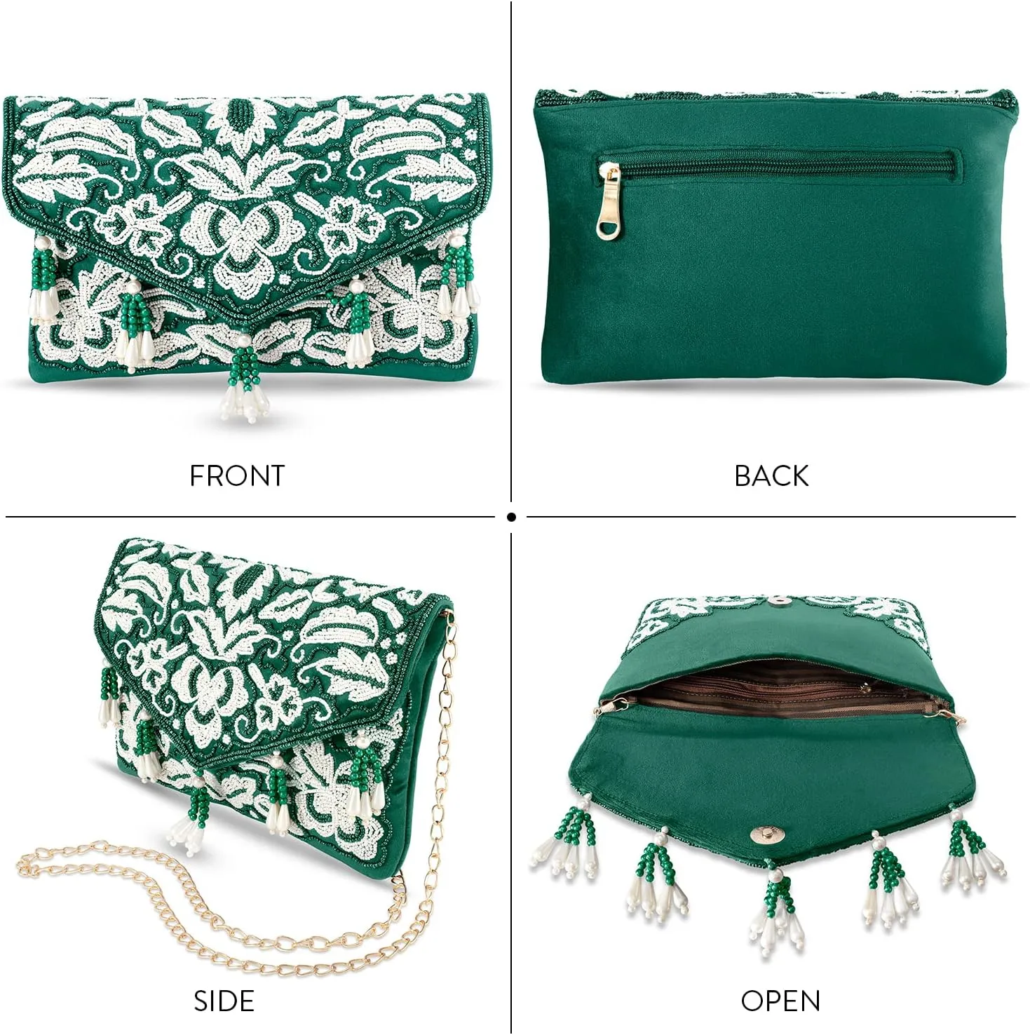 Aheli Indian Potli Bags Gift for Women Evening Bag Clutch Ethnic Bride Purse with Drawstring