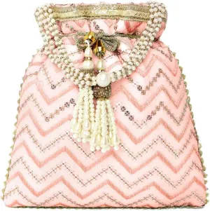 Aheli Mint Potli Bag Gift for Women Handmade Evening Wristlet Handbags Stylish Bridal Purse Fashion Bag
