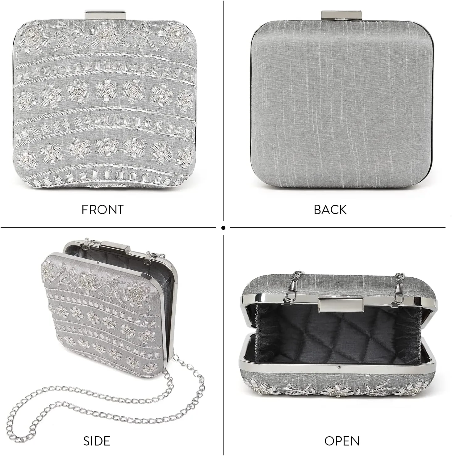 Aheli Occasion Bridal Shimmer Sequence Handcrafted Evening Bag Ladies Purse Handbag