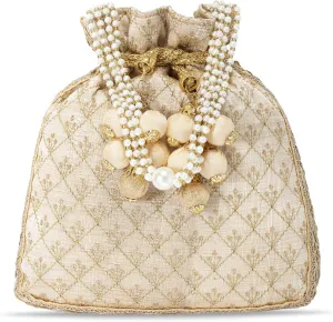 Aheli Potli Bag Gift for Women Handmade Evening Wristlet Handbag Stylish Bridal Purse Fashion Bag