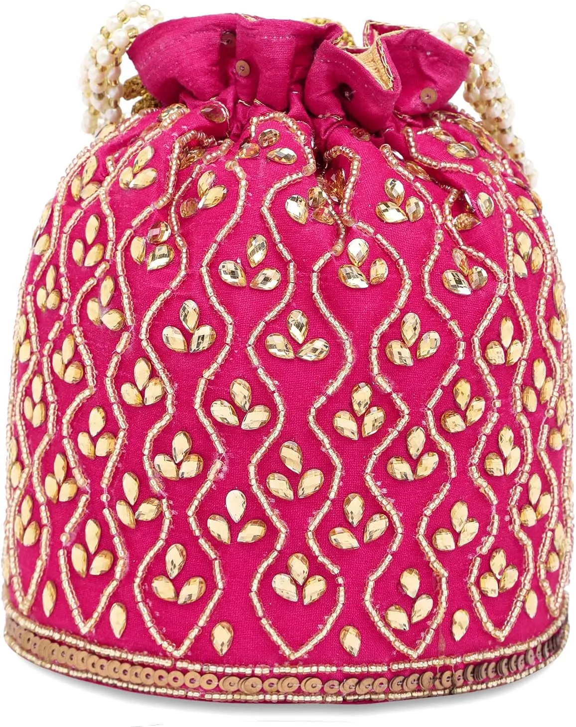 Aheli Potli Bag Gift for Women Handmade Evening Wristlet Handbag Stylish Bridal Purse Fashion Bag