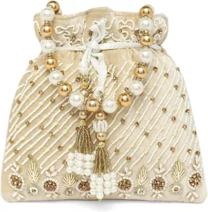 Aheli Potli Bag Gift for Women Handmade Evening Wristlet Handbag Stylish Bridal Purse Fashion Bag