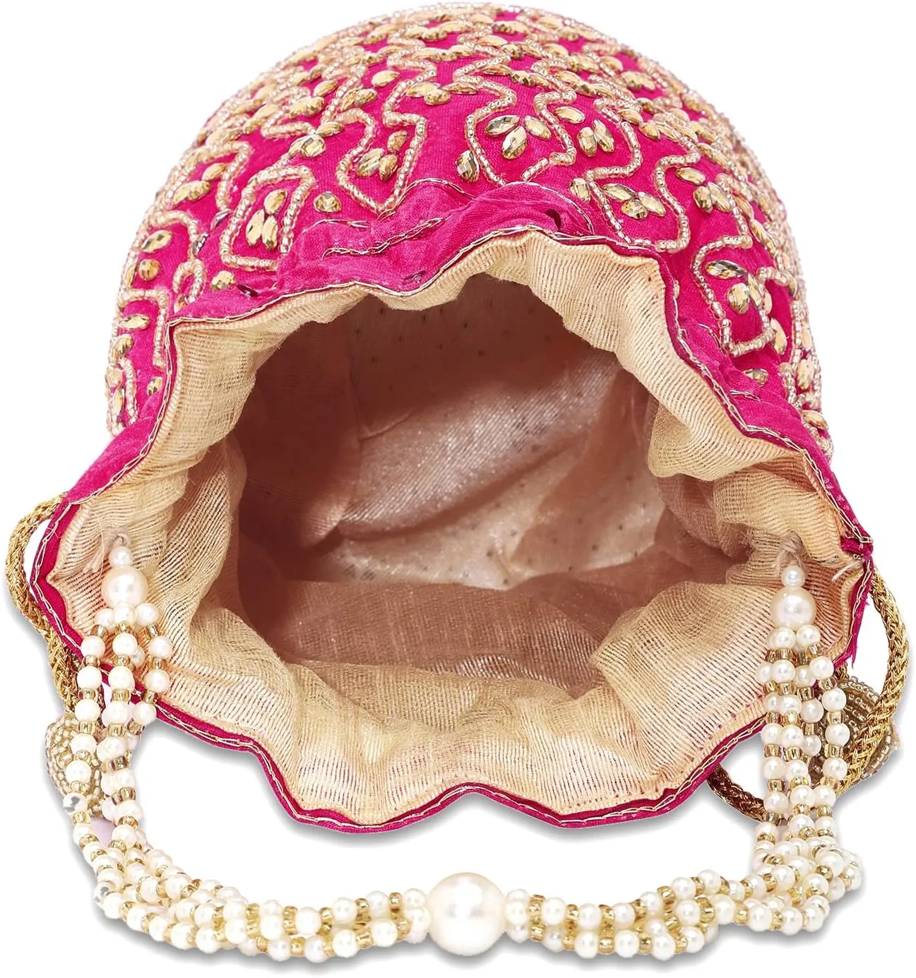 Aheli Potli Bag Gift for Women Handmade Evening Wristlet Handbag Stylish Bridal Purse Fashion Bag