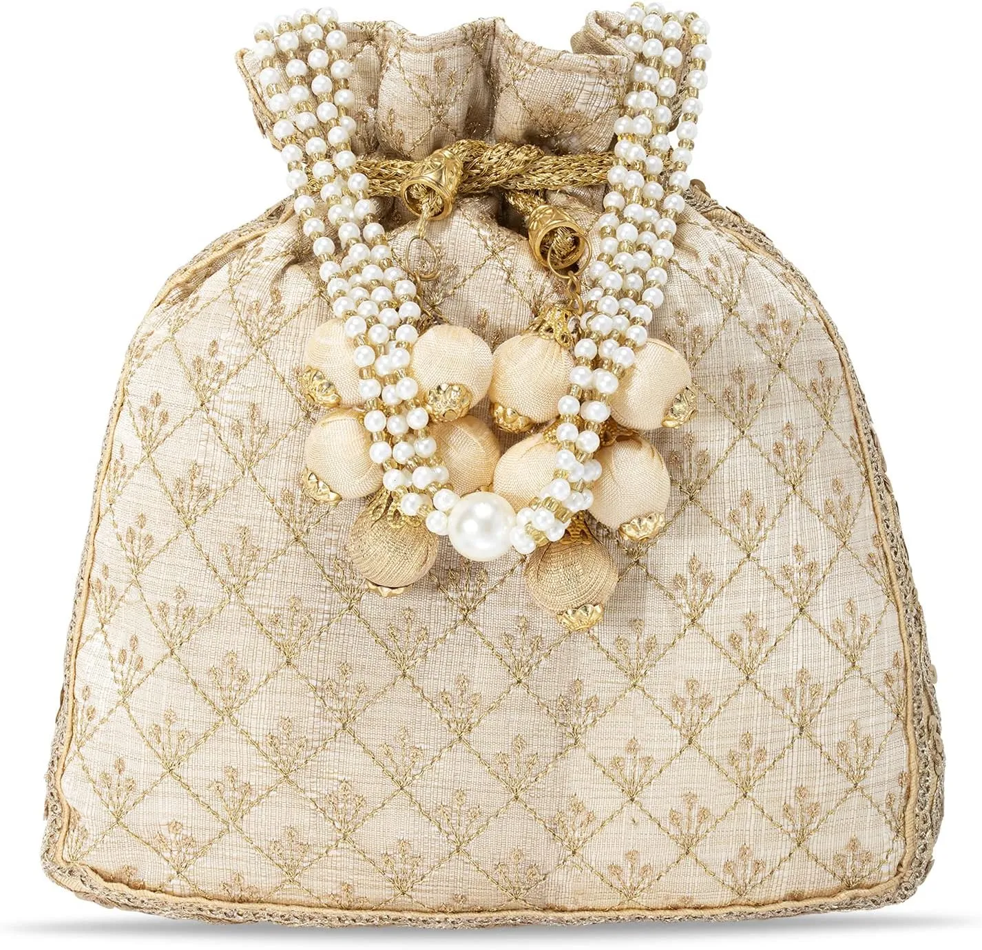 Aheli Potli Bag Gift for Women Handmade Evening Wristlet Handbag Stylish Bridal Purse Fashion Bag