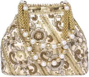 Aheli Potli Bag Gift for Women Handmade Evening Wristlet Handbags Stylish Bridal Purse Fashion Bag