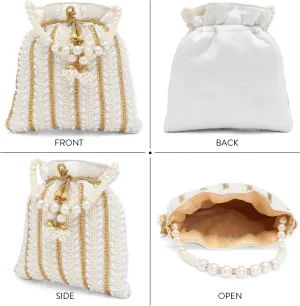 Aheli Potli Bags Gift for Women Evening Bag Clutch Ethnic Bride Purse with Drawstring