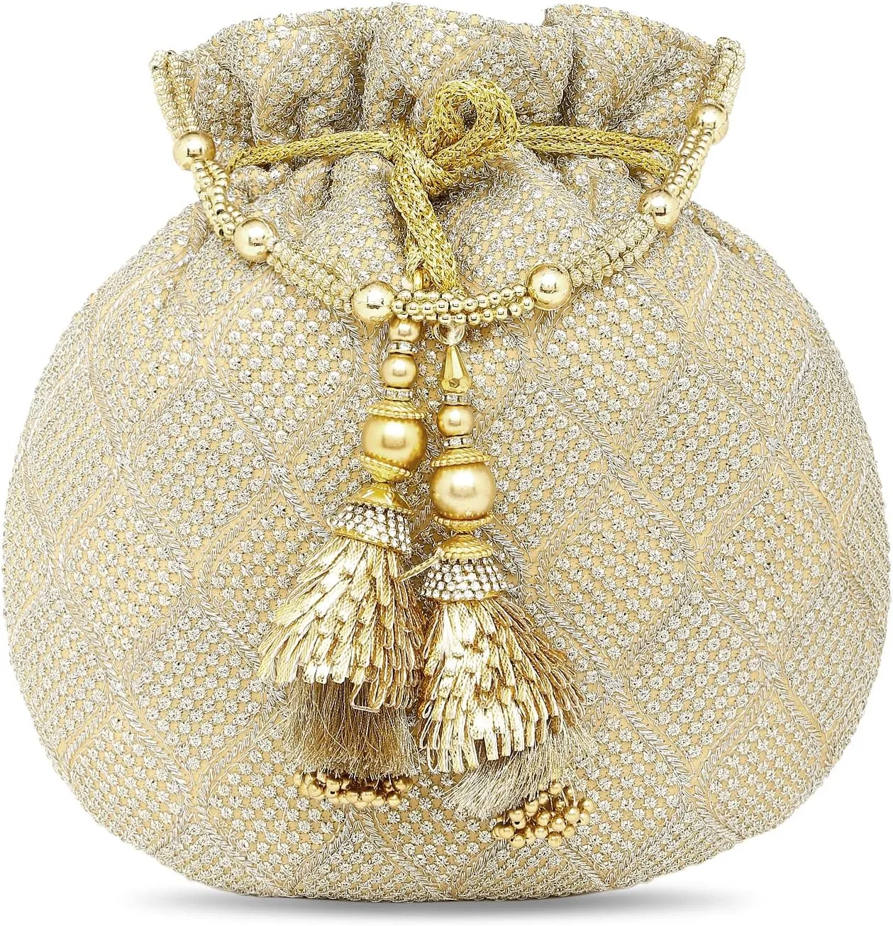 Aheli Potli Bags Gift for Women Evening Bag Clutch Ethnic Bride Purse with Drawstring