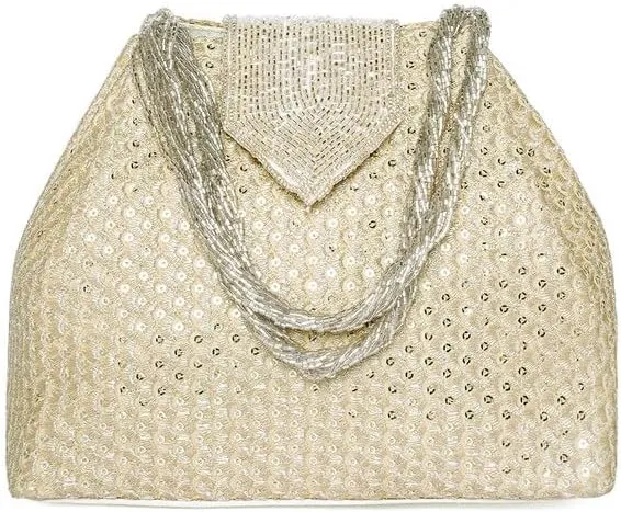 Aheli Potli Bags Gift for Women Evening Bag Clutch Ethnic Bride Purse with Drawstring
