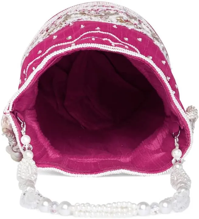 Aheli Potli Purses Gift for Women Handmade Evening Handbag Stylish Bridal Fashion Wristlet Bag Women
