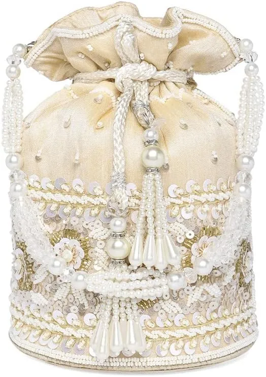 Aheli Potli Purses Gift for Women Handmade Evening Handbag Stylish Bridal Fashion Wristlet Bag Women