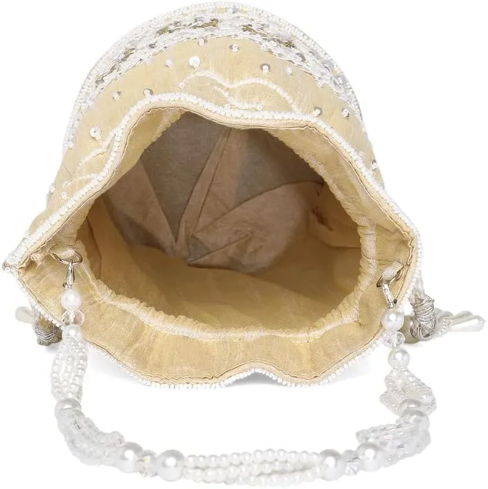 Aheli Potli Purses Gift for Women Handmade Evening Handbag Stylish Bridal Fashion Wristlet Bag Women