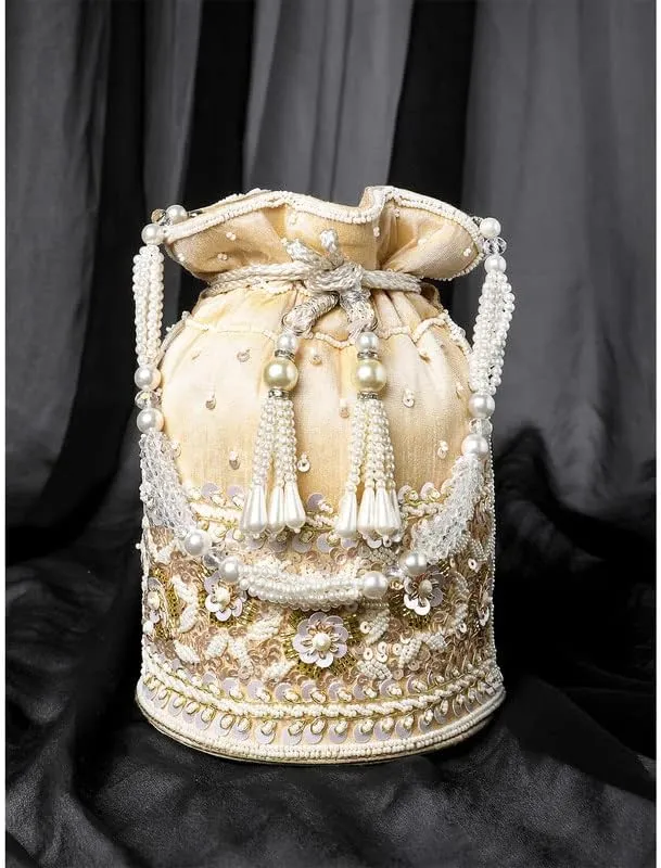 Aheli Potli Purses Gift for Women Handmade Evening Handbag Stylish Bridal Fashion Wristlet Bag Women