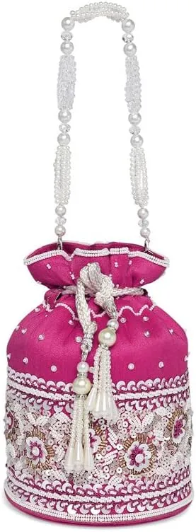 Aheli Potli Purses Gift for Women Handmade Evening Handbag Stylish Bridal Fashion Wristlet Bag Women