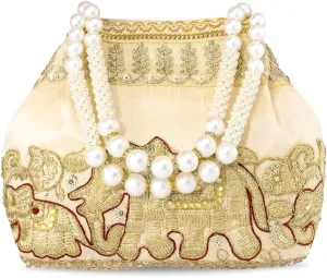Aheli Potli Purses Gift for Women Handmade Evening Handbag Stylish Bridal Fashion Wristlet Bag Women