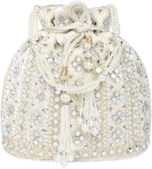 Aheli Potli Purses Gift for Women Handmade Evening Handbag Stylish Bridal Fashion Wristlet Bag