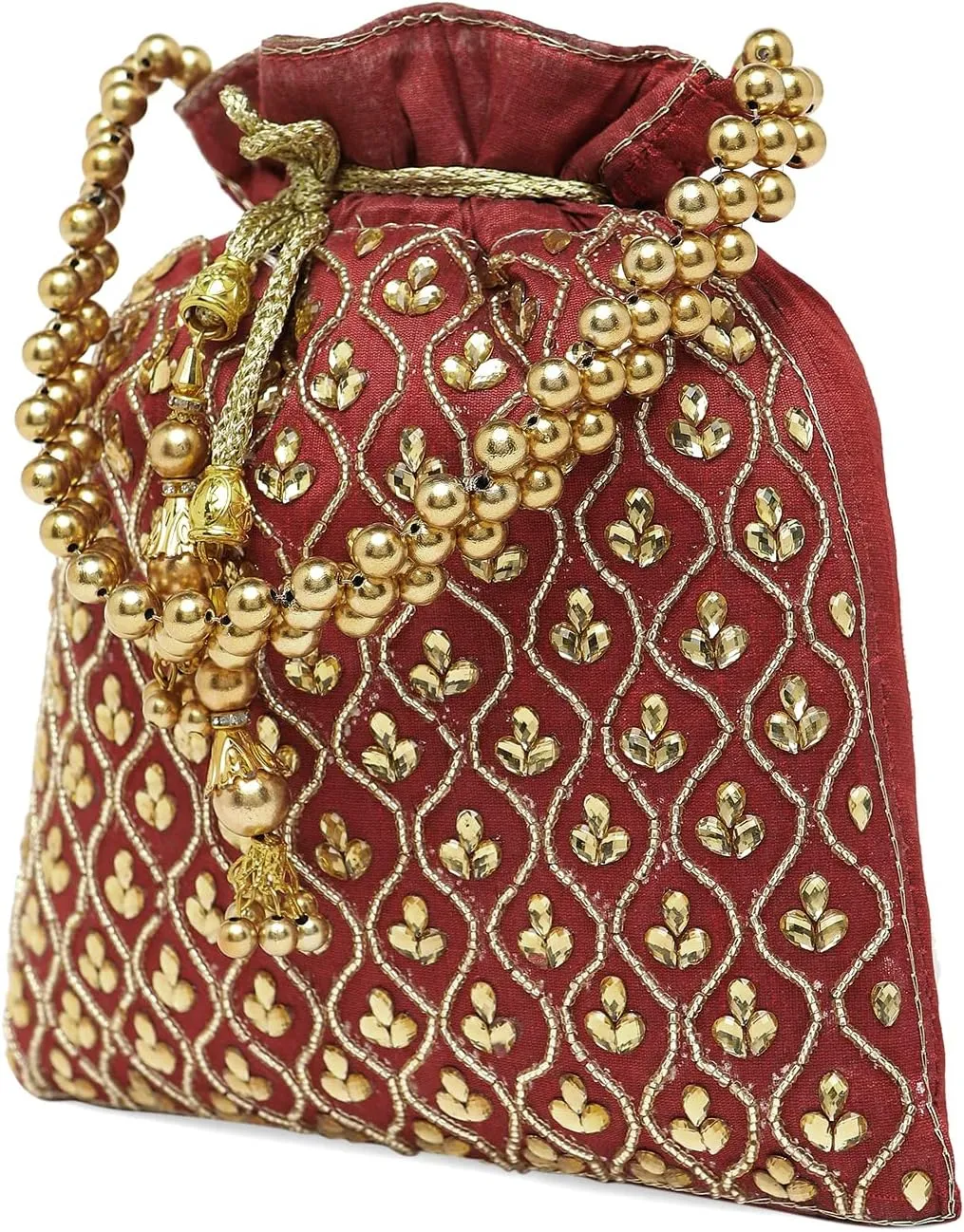 Aheli Potli Purses Gift for Women Handmade Evening Handbag Stylish Bridal Fashion Wristlet