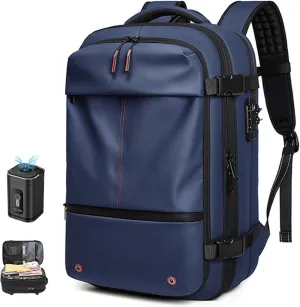 Air Pax Discoverer Travel Bag,Backpack With Vacuum Compression,Air Vacuum Backpack For Travel,Waterproof And Anti-Theft (Blue-A, Extra Large)