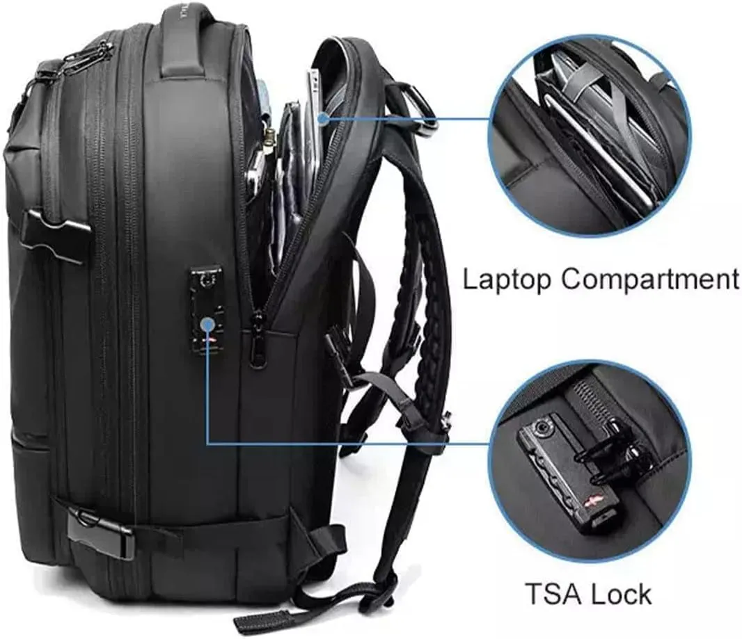Airback Backpack Vacuum Travel With Vacuum Compression,Airpax Discoverer Travel Bag,Waterproof And Anti-Theft (Black-B)