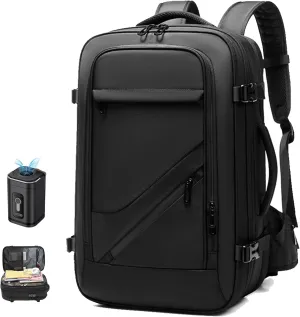 Airback Backpack Vacuum Travel With Vacuum Compression,Airpax Discoverer Travel Bag,Waterproof And Anti-Theft (Black-B)