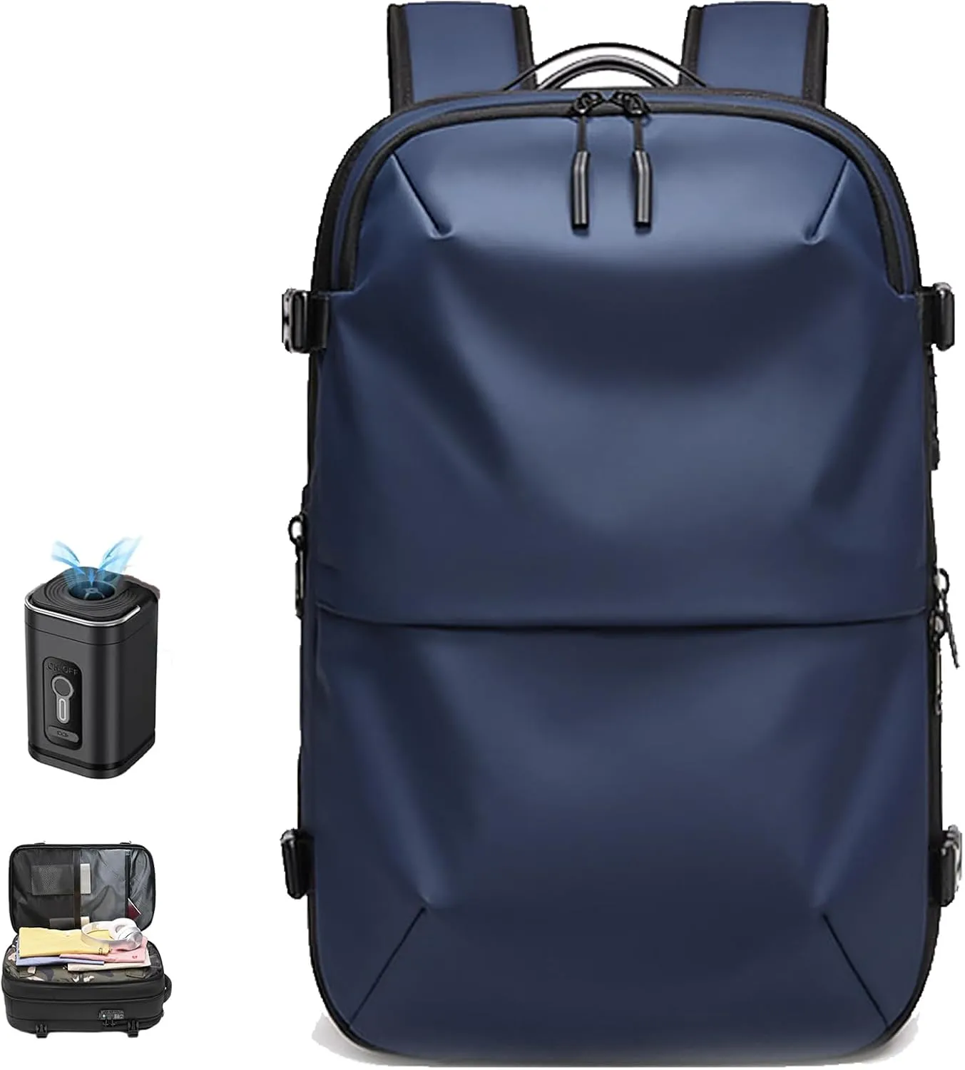 Airback Backpack Vacuum Travel With Vacuum Compression,Airpax Discoverer Travel Bag,Waterproof And Anti-Theft (Blue-A)