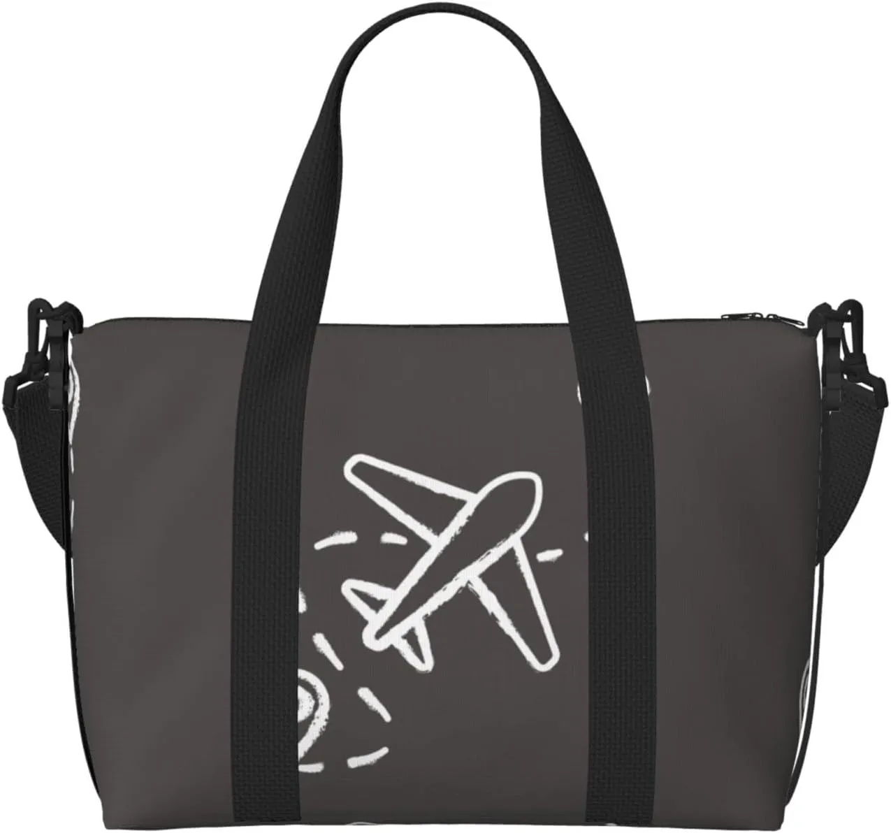 Airplane Route Travel Bag for Women Men Weekender Bags Carry on Overnight Bag Tote Bag Yoga Gym Bag for Gym, Work, Weekend, Travel, Personal Items