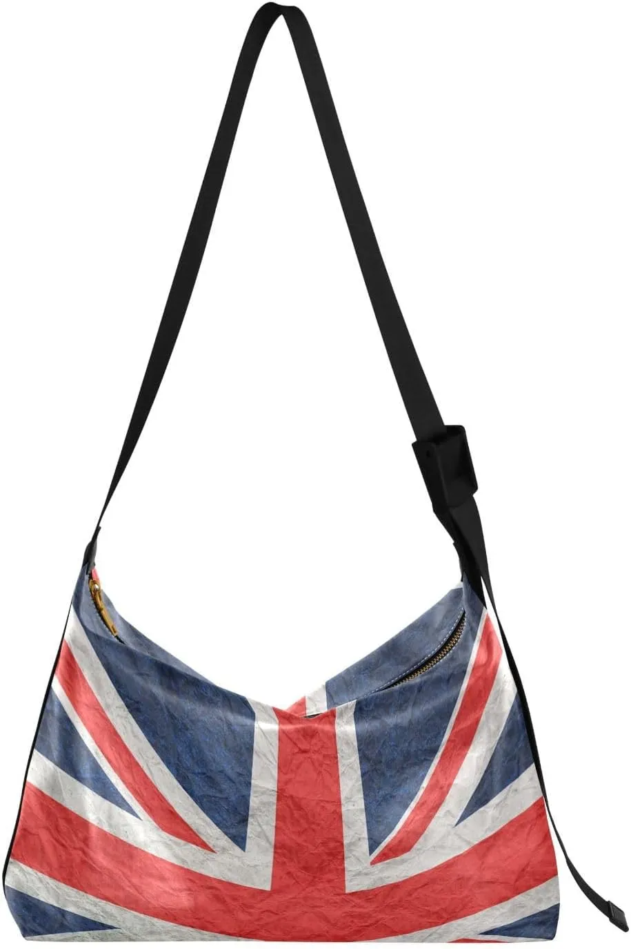 ALAZA Britain Flag on Old Crumpled Craft Paper Vintage Womens Tote Bag Leather Shoulder Bag For Women Men Large Hobo Cross Body Bags Handbag