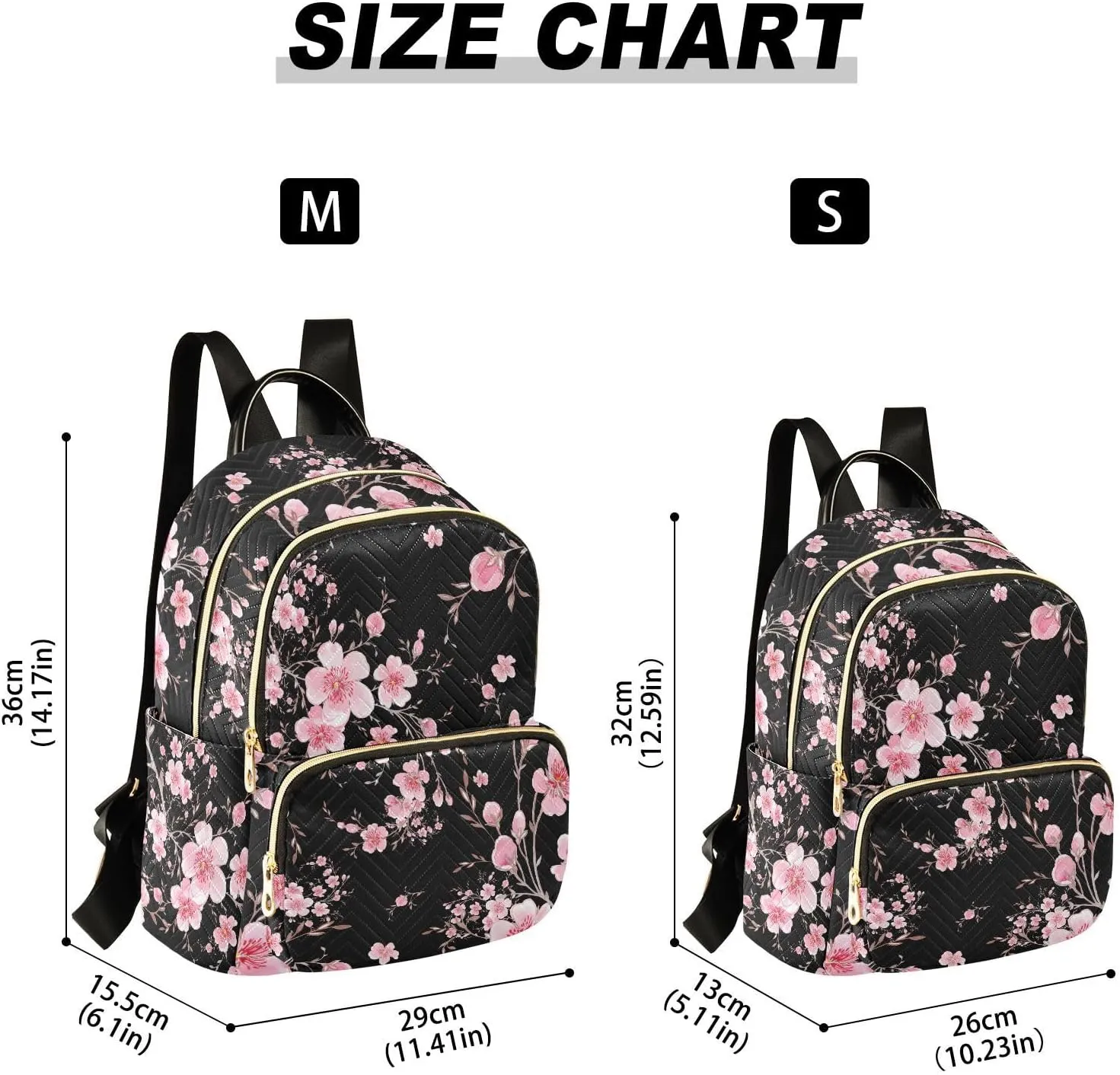 ALAZA Cherry Blossom Sakura Floral Mini Backpack Purse for Women Travel Bag Fashion Daypack Back Pack Shoulder Bag
