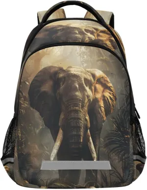 ALAZA Elephant Nature Backpacks Travel Laptop Daypack School Book Bag for Men Women Teens Kids